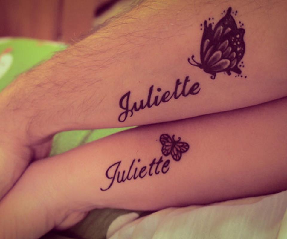 Татуировки для девушек на руке имена детей